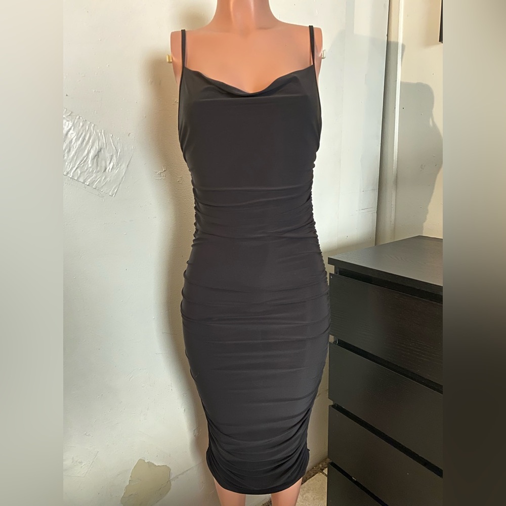 Forever rose black sleeveless dress
